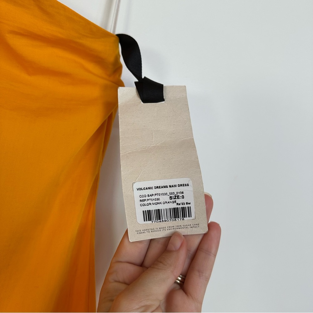 ❌SOLD❌ Johanna Ortiz Volcanic Dreams Maxi Dress in Monk Orange Size 0 NEW NWT - Picture 5 of 13